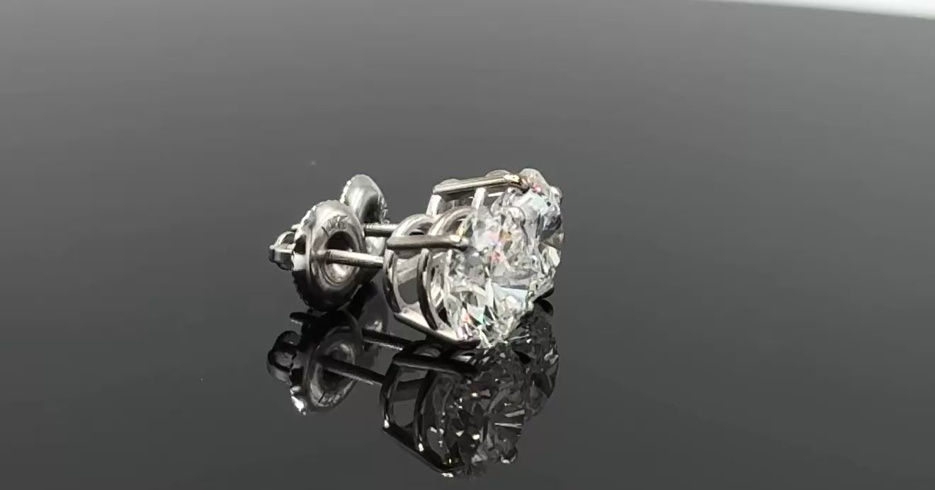 3 Carat Lab Diamond Earrings F-VVS2 IGI 14k Gold